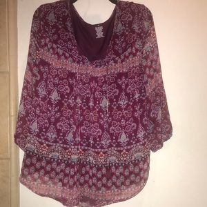 Wine blouse